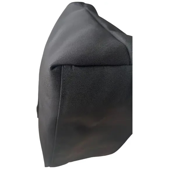 DOONEY & BOURKE Erica Nylon Large Black Shoulder Bag Leather Trim Italy *READ* - Picture 6 of 15